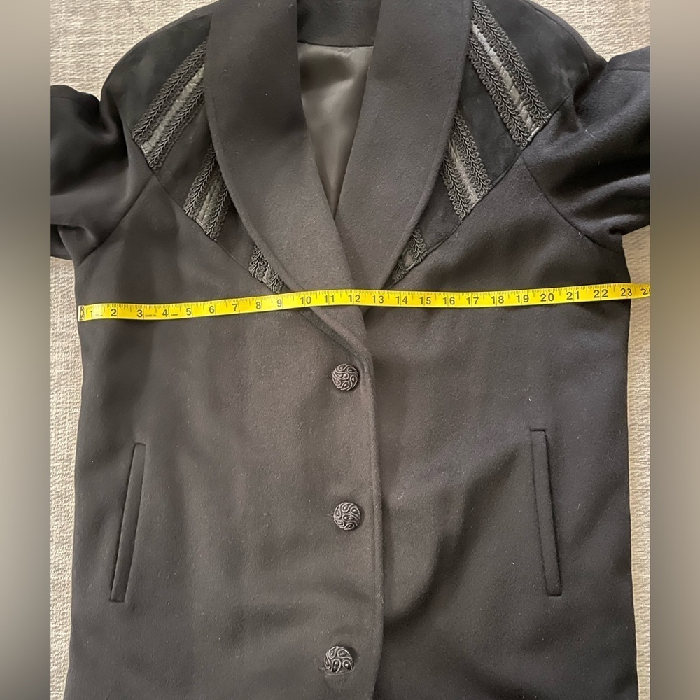 Vintage 50s Superb Wool Overcoat with Shawl Collar - Picture 8 of 12
